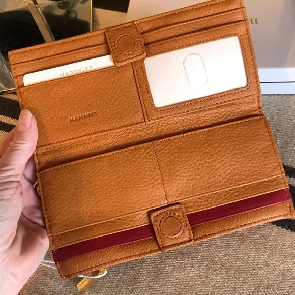 Hammitt Tan Leather Wallet with Gold Studs - Picture 8 of 12